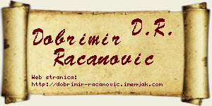 Dobrimir Račanović vizit kartica